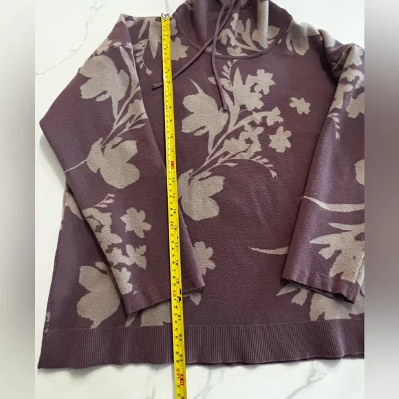 LIZ CLAIBORNE lavender floral pullover crewneck size xl - Picture 8 of 10
